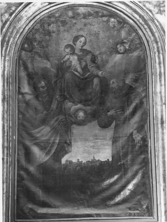 Madonna con Bambino, San Giuseppe e San Francesco d'Assisi (dipinto) - ambito viterbese (sec. XVIII)