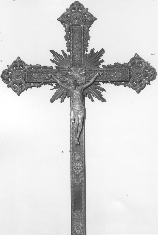 Cristo crocifisso (croce processionale) - ambito laziale (secc. XVIII/ XIX)