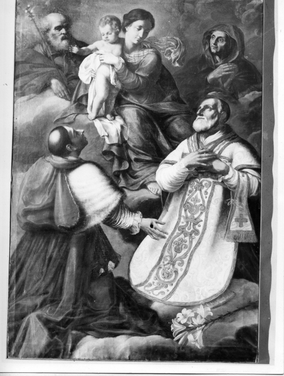 Sacra Famiglia con Sant'Anna (dipinto) di Pucciati Angelo (sec. XVII)