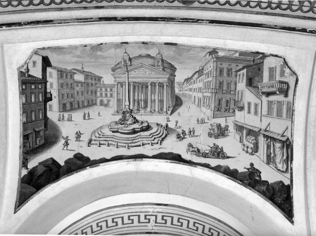 veduta di Roma (dipinto, ciclo) - ambito laziale (primo quarto sec. XVIII)