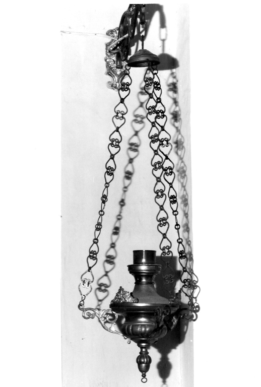 lampada pensile - produzione Italia centrale (fine/inizio secc. XIX/ XX)