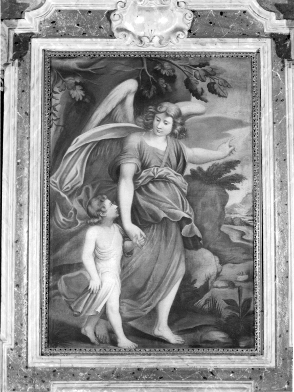 Tobiolo e San Raffaele Arcangelo (dipinto) - ambito laziale (fine/inizio secc. XIX/ XX)