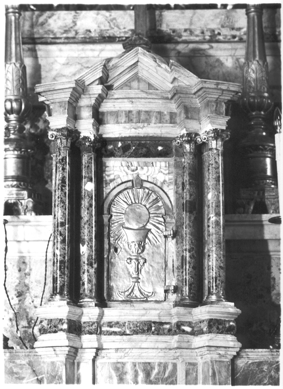 calice eucaristico (tabernacolo - a tempietto) - ambito laziale (fine sec. XVII)