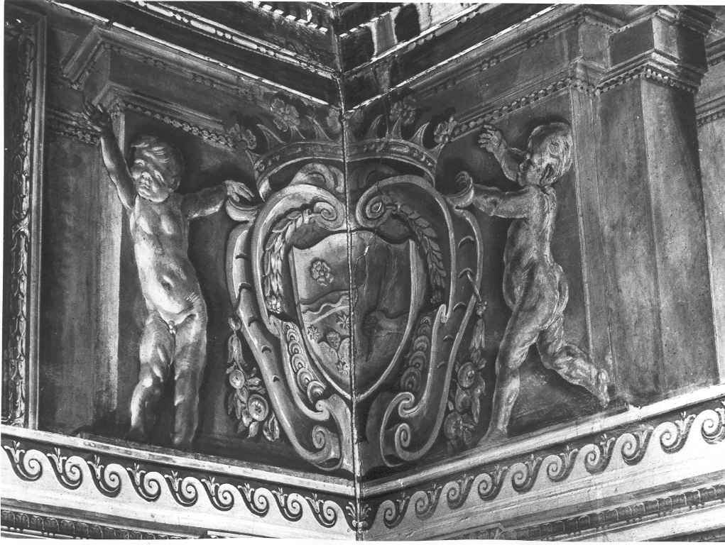 putti reggistemma (dipinto, complesso decorativo) di Zuccari Taddeo (cerchia), Zuccari Federico (cerchia) (secc. XVI/ XVII)