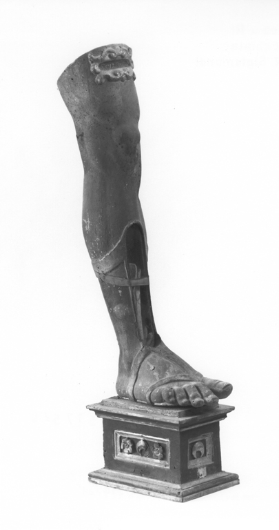 reliquiario antropomorfo - a gamba, pendant - ambito laziale (sec. XVII)