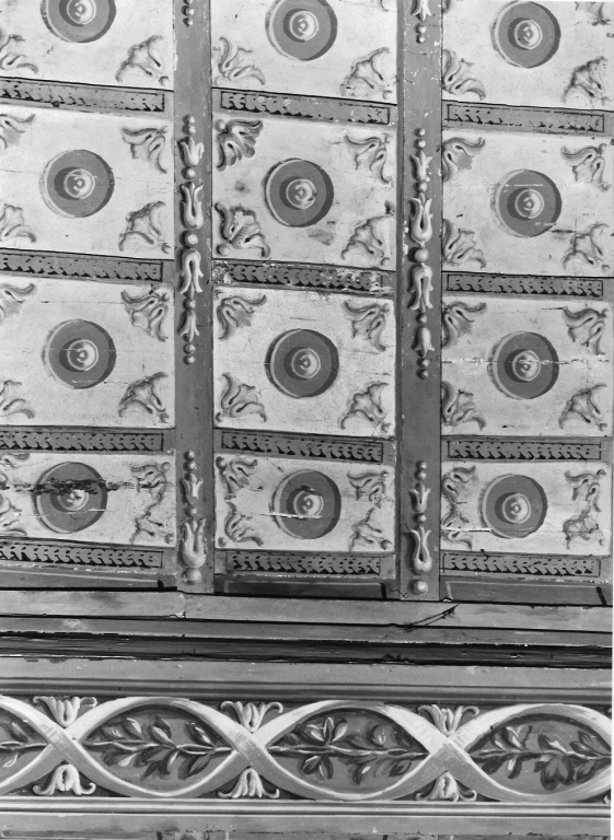 emblema della famiglia Astalli (soffitto dipinto) - ambito laziale (prima metà sec. XVIII)