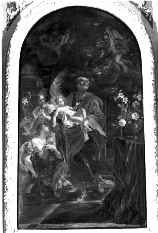 San Giuseppe e Gesù Bambino (dipinto) - ambito romano (seconda metà sec. XVIII)