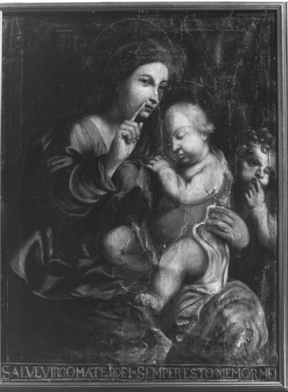 Madonna con Bambino e San Giovannino (dipinto) - ambito romano (sec. XVII)