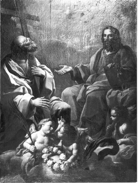 Cristo e San Pietro (dipinto) - ambito laziale (sec. XVII)