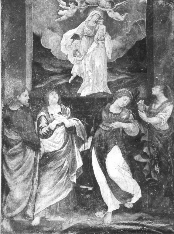 Madonna con Bambino e Santi (dipinto) - ambito laziale (sec. XVI)