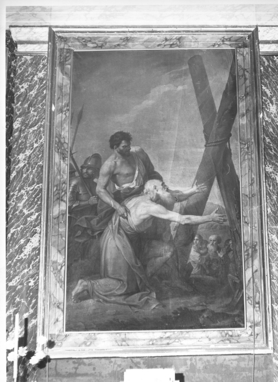 Sant'Andrea condotto al martirio (dipinto) - manifattura laziale (fine/inizio secc. XVIII/ XIX)