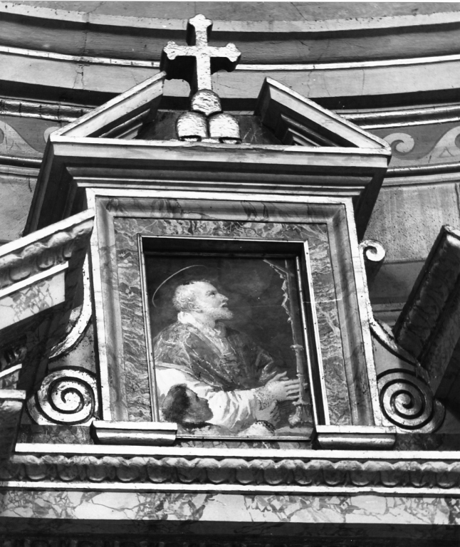 Santo in preghiera (dipinto) di Fontana Luigi (attribuito) (sec. XIX)