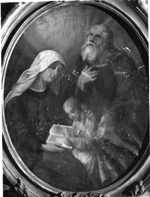 Maria Vergine bambina con Sant'Anna e San Gioacchino (dipinto) - ambito laziale (sec. XVIII)
