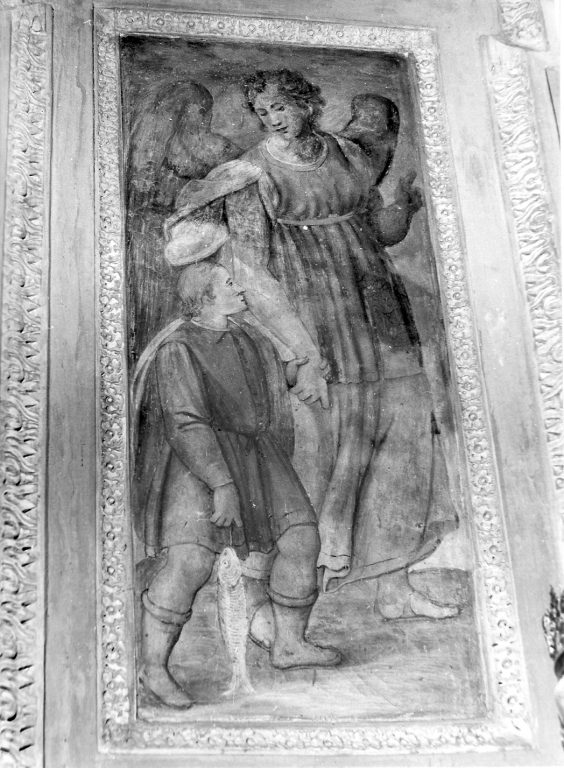 Tobia e l'Angelo (dipinto) di Gentileschi Orazio (scuola) (sec. XVI)