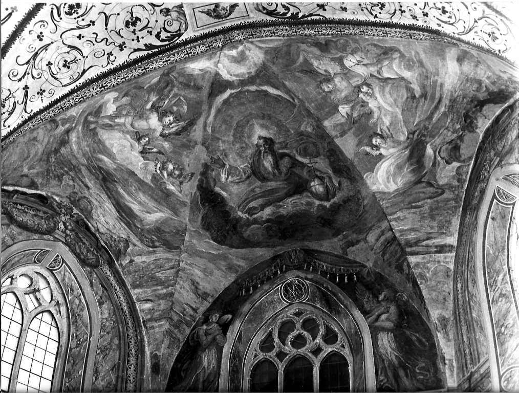 Dio Padre e angeli (dipinto) di Zuccari Federico (scuola), Zuccari Taddeo (scuola) (sec. XVI)