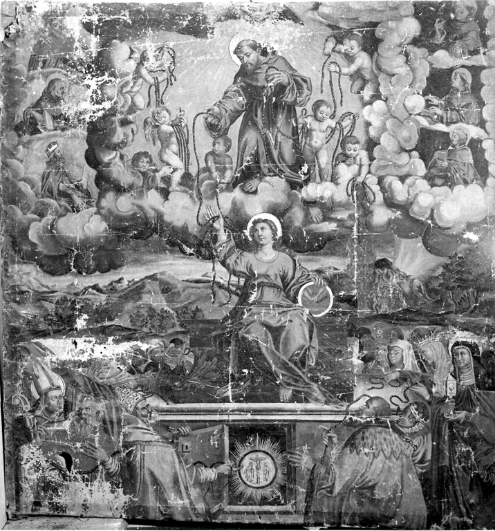 Gloria di San Francesco (dipinto, opera isolata) - ambito laziale (secondo quarto sec. XVII)