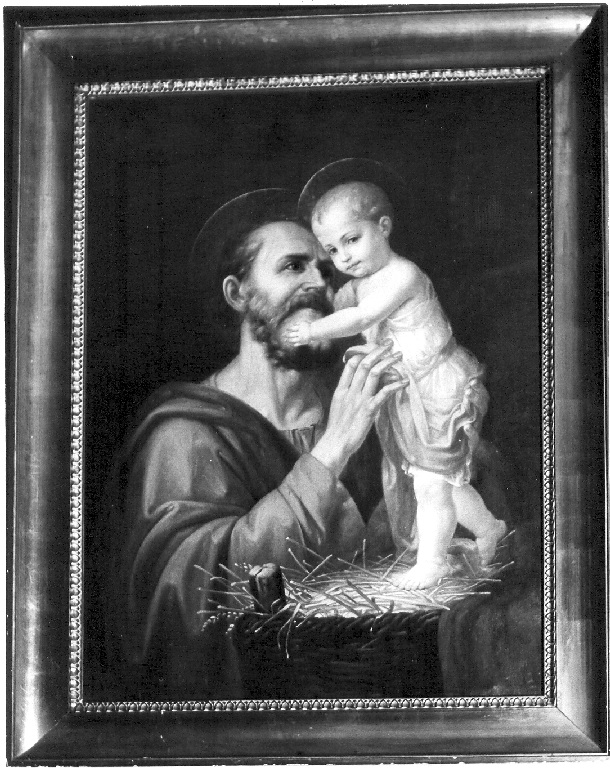 San Giuseppe e Gesù Bambino (dipinto) - ambito romano (sec. XIX)
