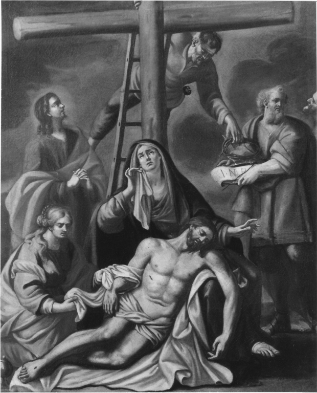 stazione XIII: Gesù deposto dalla croce (dipinto, serie) - ambito napoletano (sec. XVIII)