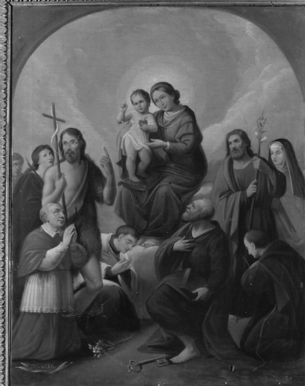 Madonna con Bambino e Santi (dipinto) - ambito laziale (fine sec. XIX)