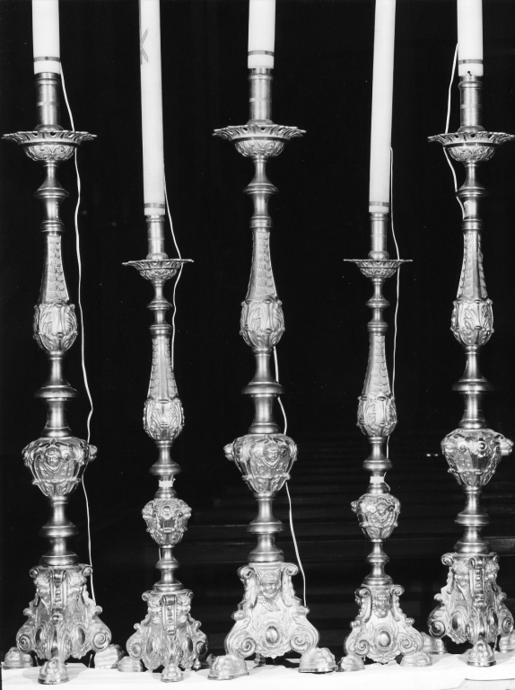 candeliere, serie - ambito romano (seconda metà sec. XIX)