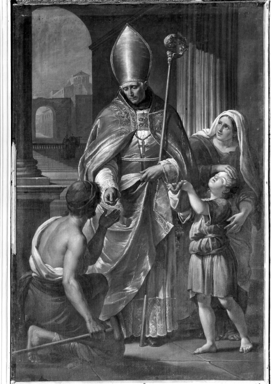La carità di San Tommaso da Villanova (dipinto) di Gagliardi Pietro (prima metà sec. XIX)