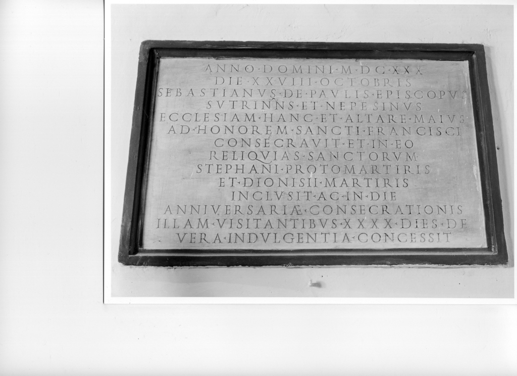 lapide commemorativa - ambito romano (sec. XVII)