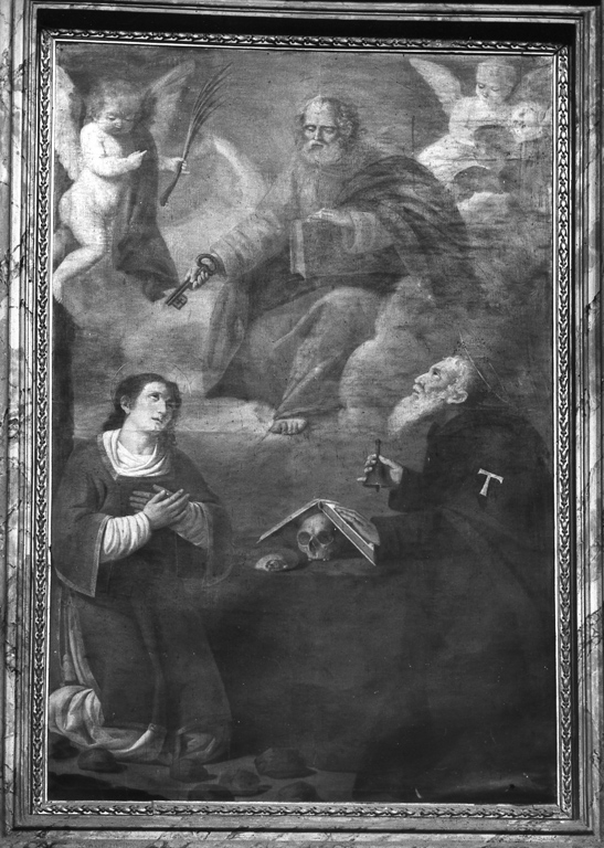 San Pietro e i santi Antonio Abate e Stefano Protomartire (dipinto) - ambito viterbese (sec. XVIII)