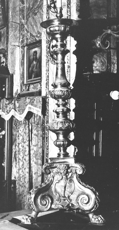 candelabro, coppia - ambito italiano (sec. XVIII)