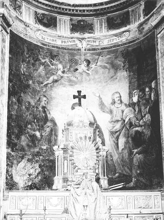 Cristo tra gli apostoli (dipinto) - ambito italiano (sec. XVII)