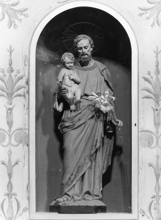 San Giuseppe con Gesù Bambino (scultura) - ambiente laziale (prima metà sec. XX)