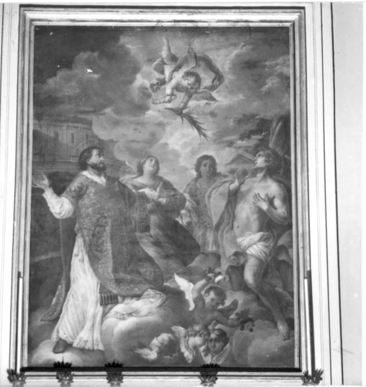 San Fabiano, Sant'Agnese, San Pancrazio e San Sebastiano (dipinto) - ambito laziale (sec. XVII)