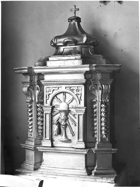 tabernacolo - a frontale architettonico - bottega laziale (sec. XIX)