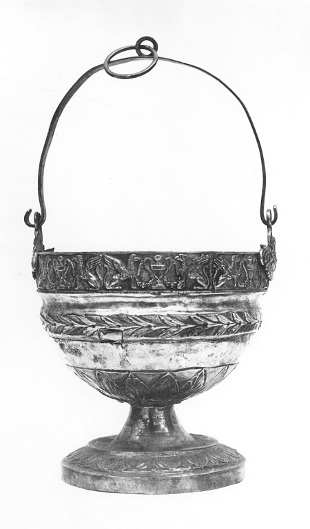 secchiello per l'acqua benedetta - bottega romana (sec. XIX)
