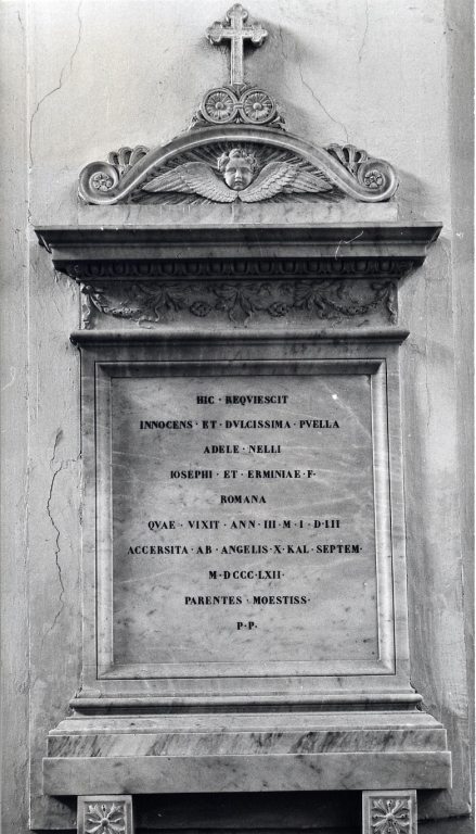 festoni (monumento funebre - a edicola) - bottega Italia centrale (terzo quarto sec. XIX)