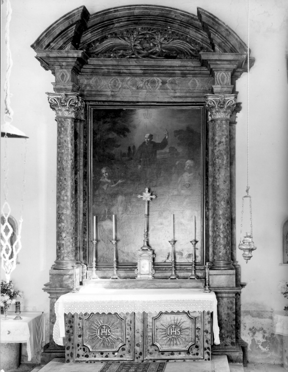 mostra architettonica d'altare - ambito romano (sec. XIX)