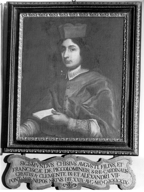 ritratto del cardinale Sigismondo Chigi con missiva (dipinto) - ambito romano (seconda metà sec. XVII)