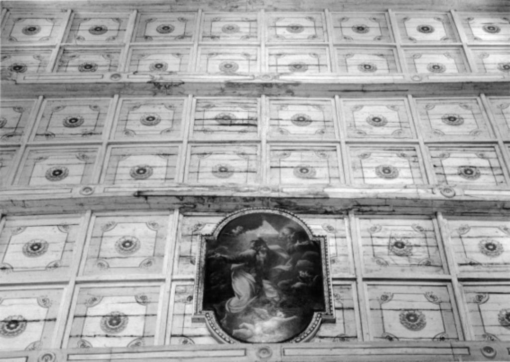 motivi decorativi a cassettoni con rosette (soffitto a cassettoni) - manifattura laziale (sec. XVIII)