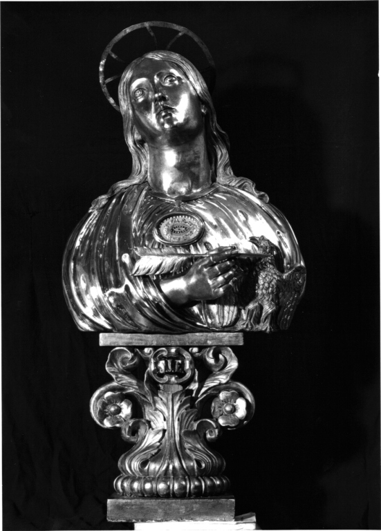 San Giovanni Evangelista (reliquiario - a busto) di Tanzi P - ambito romano (sec. XIX)