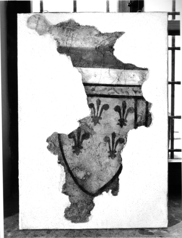 stemma gentilizio della famiglia Farnese (dipinto, frammento) - ambito laziale (sec. XV)