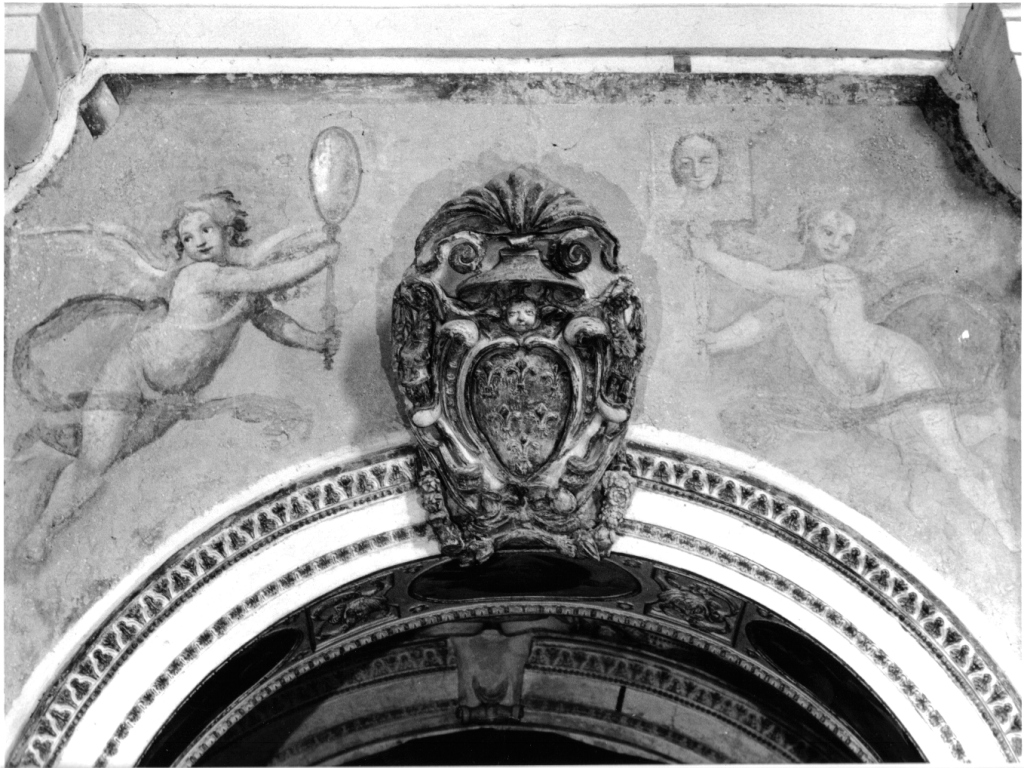 angioletti con simboli della vanitas (dipinto, complesso decorativo) - ambito romano (fine/inizio secc. XVI/ XVII)