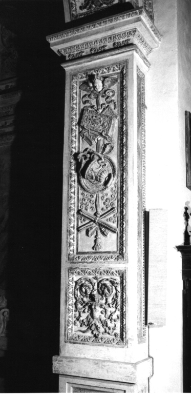 motivi decorativi fitomorfi, suppellettile ecclesiastica e teste cherubiche (decorazione plastica, complesso decorativo) - ambito romano (sec. XVII)