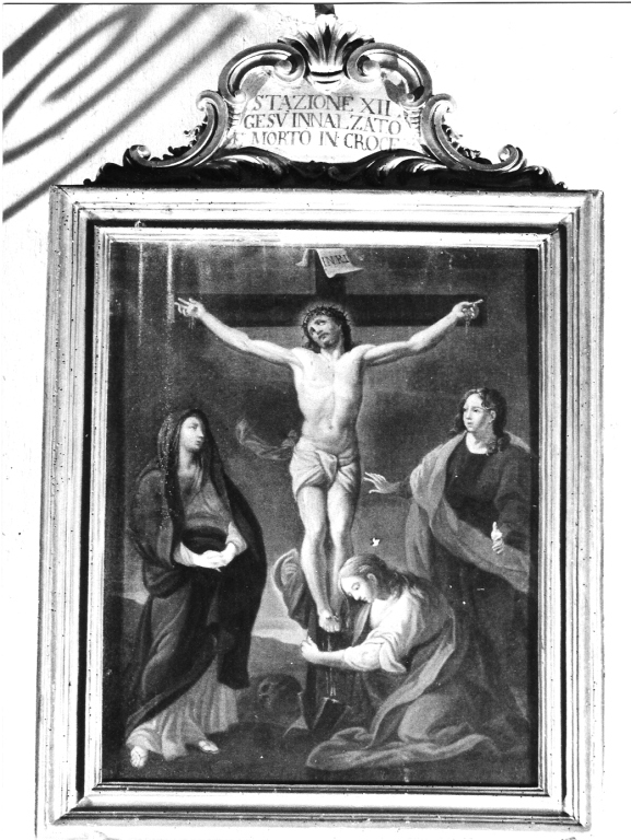 stazione XII: Gesù innalzato e morto in croce (Via Crucis, ciclo) - ambito laziale (prima metà sec. XIX)