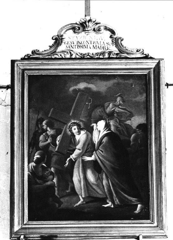 stazione IV: Gesù incontra la Madonna (Via Crucis, ciclo) - ambito laziale (prima metà sec. XIX)