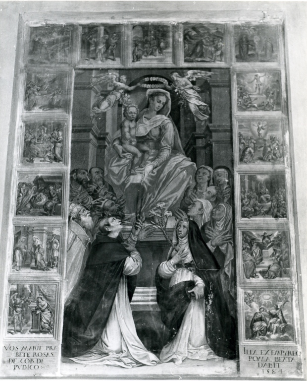 Madonna del Rosario (dipinto) - ambito laziale (ultimo quarto sec. XVI)