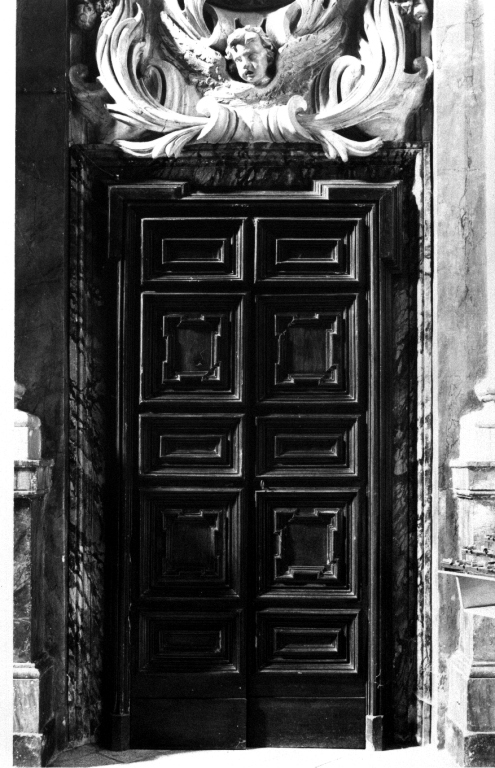 porta - a due battenti, serie - ambito laziale (seconda metà sec. XVII)