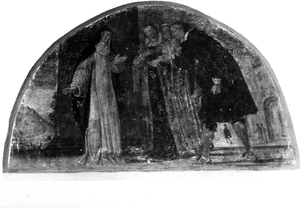 Beata Colomba riceve la nobiltà perugina (dipinto) di Manenti Vincenzo (prima metà sec. XVII)