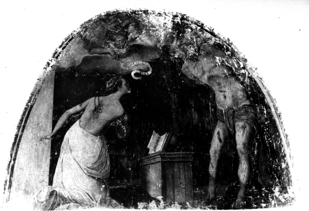 autoflagellazione della Beata Colomba (dipinto) di Manenti Vincenzo (prima metà sec. XVII)