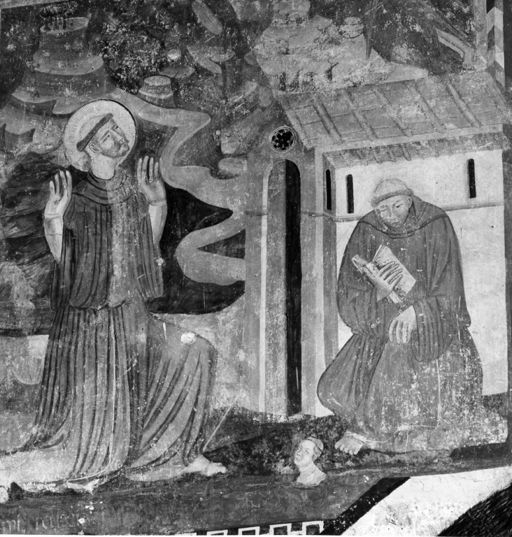 San Francesco d'Assisi riceve le stimmate (dipinto) - ambito laziale (inizio sec. XV)