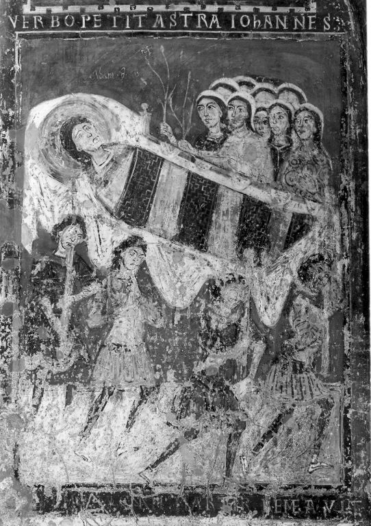 traslazione del corpo di San Secondina ad Anagni (dipinto) di Primo Maestro di Anagni (attribuito) (sec. XIII)