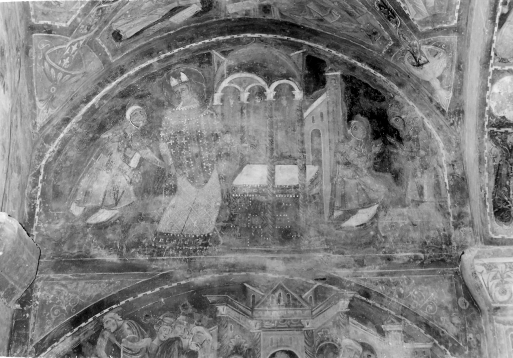Storie di San Magno: miracolo dello storpio Italo (dipinto) di Terzo Maestro di Anagni (attribuito) (sec. XIII)